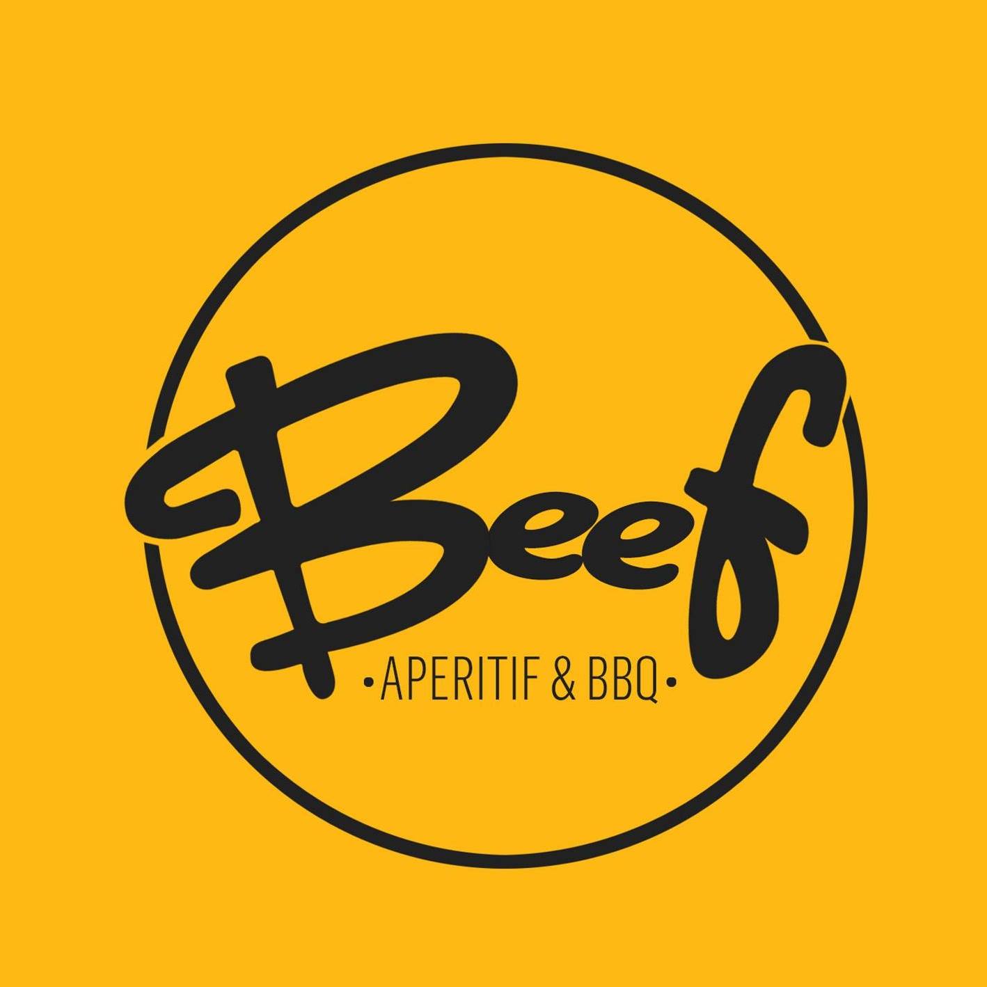 Logo Beef food and beer